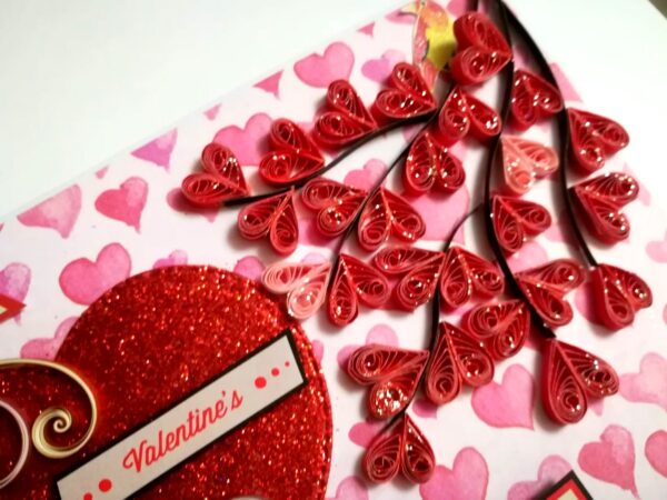 Too Much Love Valentine Quilled Greeting Card image