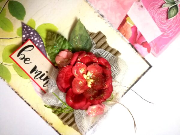 Sparkling Valentine Mini Scrapbook Greeting Card -D3 image