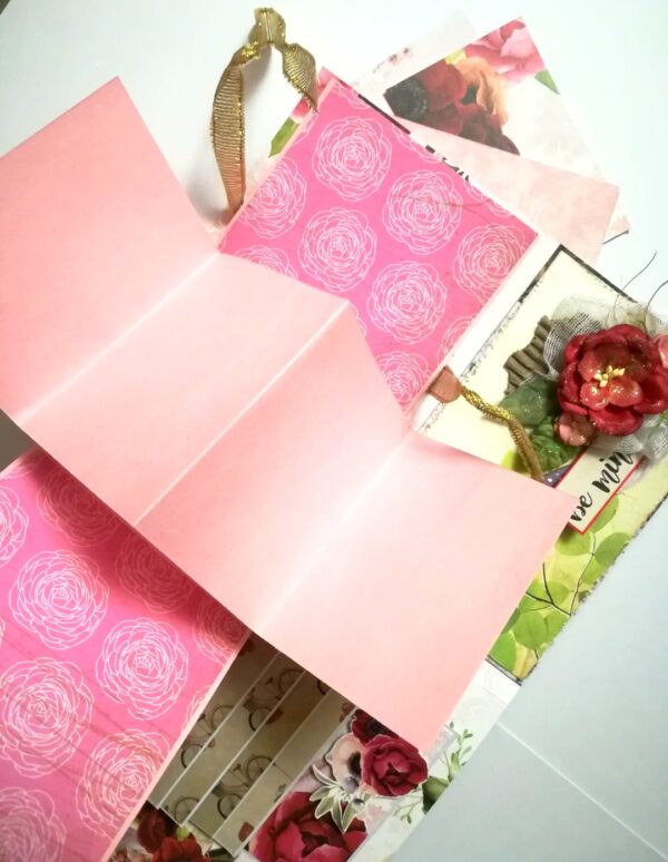 Sparkling Valentine Mini Scrapbook Greeting Card -D3 image
