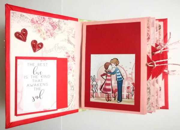 Valentine Mini Scrapbook Album Handmade - D2 image