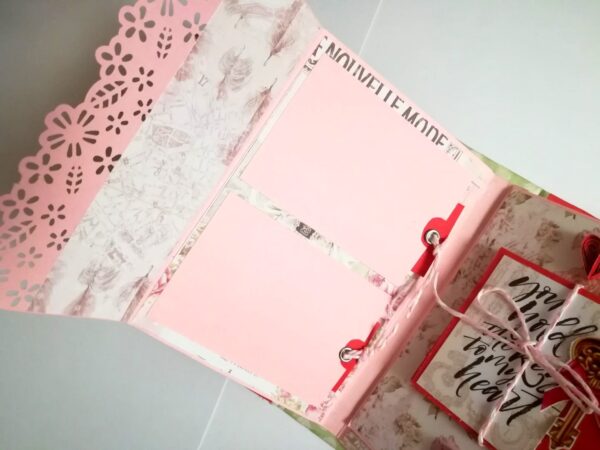 Valentine Mini Scrapbook Album Handmade - D2 image