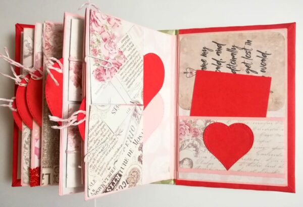 Valentine Mini Scrapbook Album Handmade - D2 image