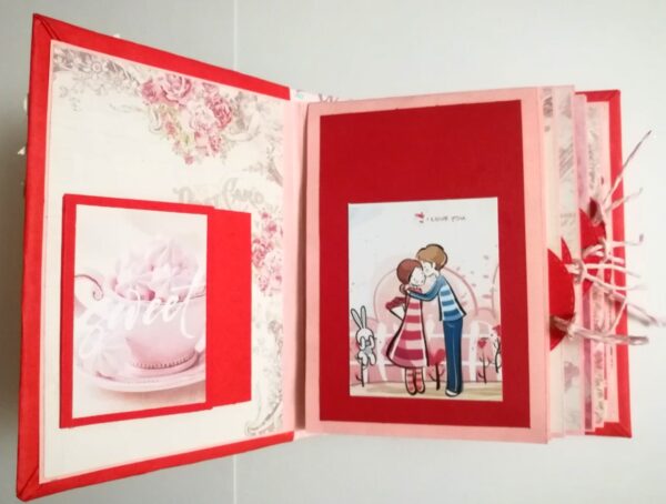 Valentine Mini Scrapbook Album Handmade - D3 image