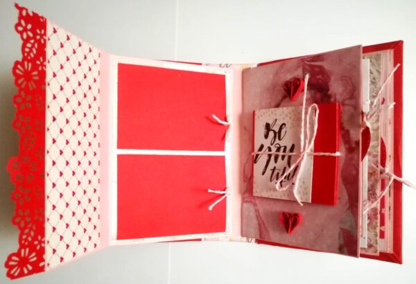 Valentine Mini Scrapbook Album Handmade - D3 image