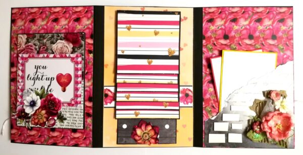 Sparkling Valentine Three Fold Mini Scrapbook Gift - D1 image