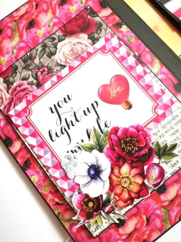 Sparkling Valentine Three Fold Mini Scrapbook Gift - D1 image