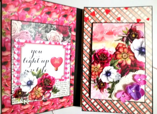 Sparkling Valentine Three Fold Mini Scrapbook Gift - D1 image