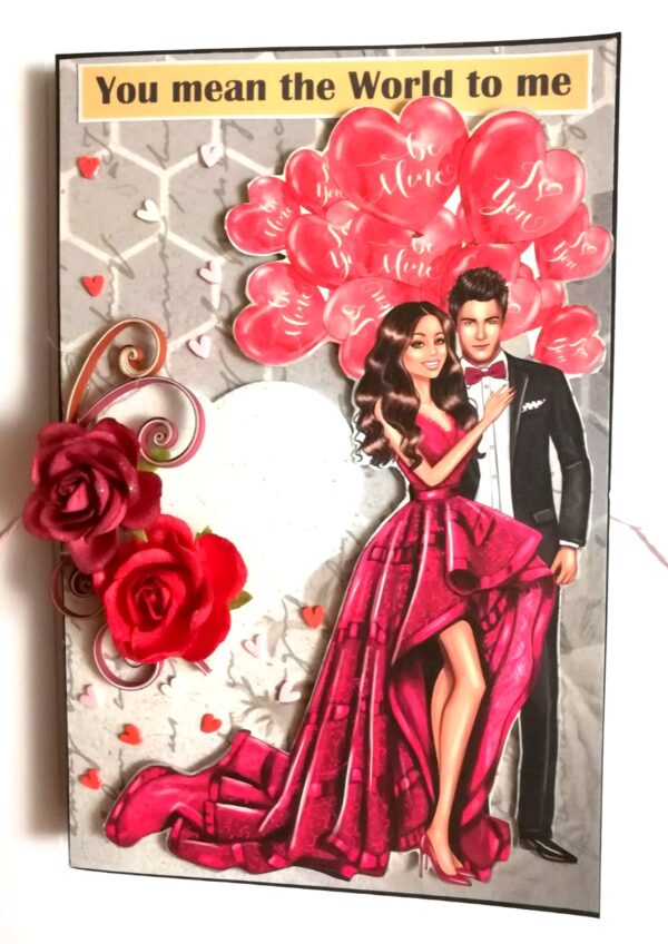 Sparkling Valentine Three Fold Mini Scrapbook Gift - D1 image