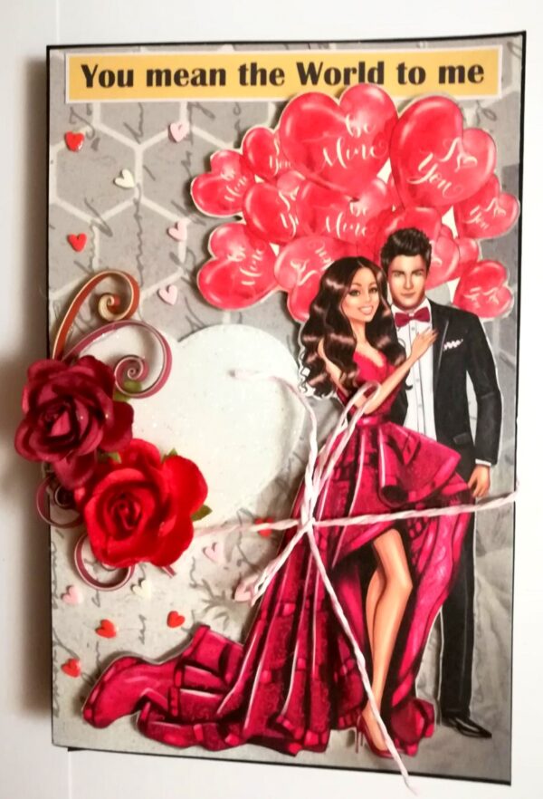 Sparkling Valentine Three Fold Mini Scrapbook Gift - D1 image