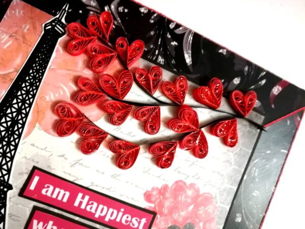 Love and Anniversary Envelope fold Mini scrapbook card - D2 image