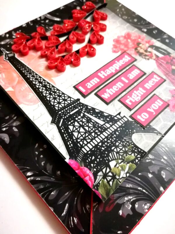 Love and Anniversary Envelope fold Mini scrapbook card - D2 image