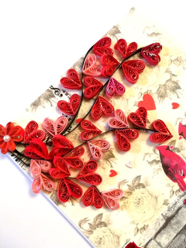 Quilled Hearts Happy Vallentine card -D1 image