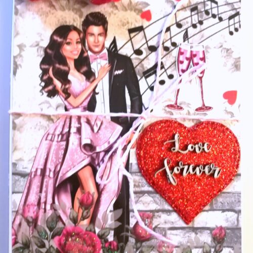 Love Couple Three Fold Mini Scrapbook Gift - D2 image
