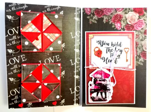 Love Couple Three Fold Mini Scrapbook Gift - D2 image