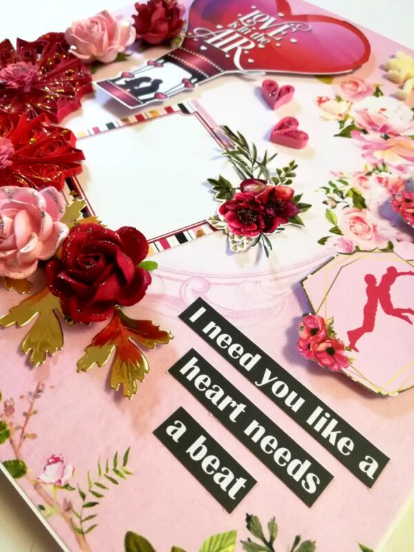 Sparkling Big Large Love Greeting Card Mini Scrapbook image