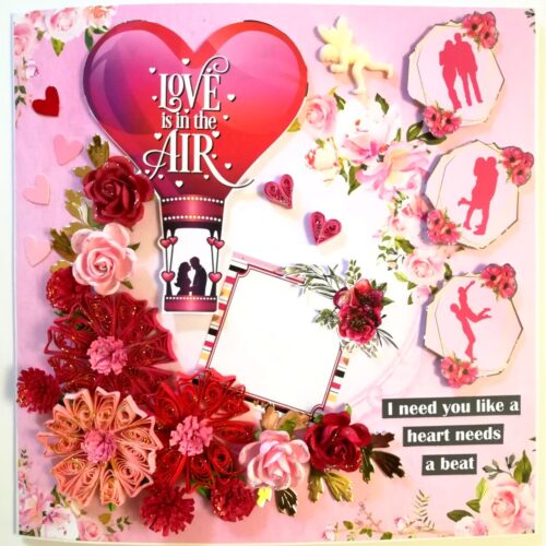 Sparkling Big Large Love Greeting Card Mini Scrapbook image