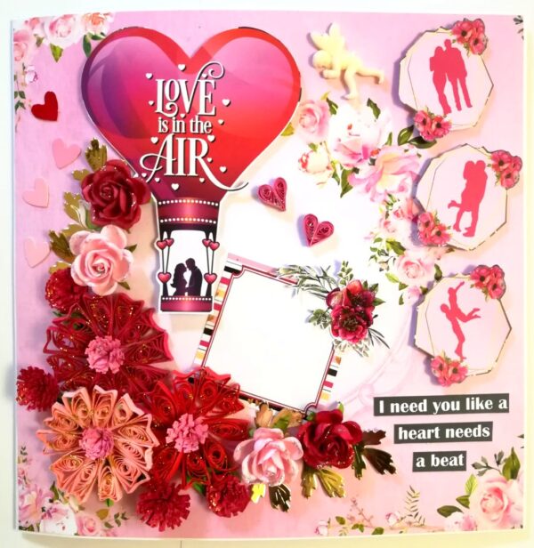 Sparkling Big Large Love Greeting Card Mini Scrapbook image