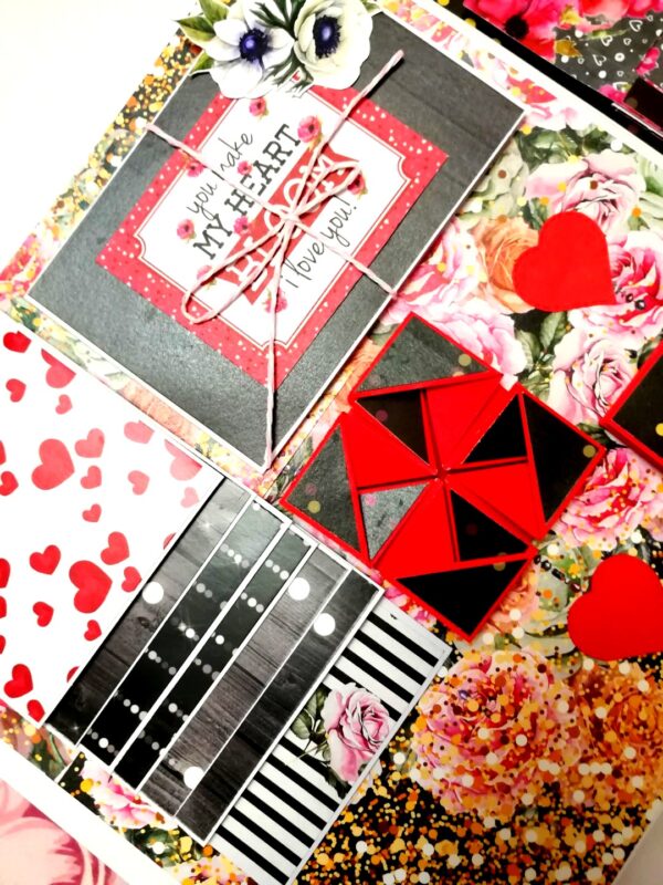Sparkling Big Large Love Greeting Card Mini Scrapbook image