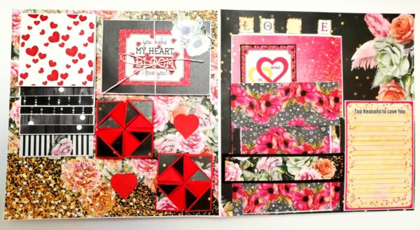 Sparkling Big Large Love Greeting Card Mini Scrapbook image