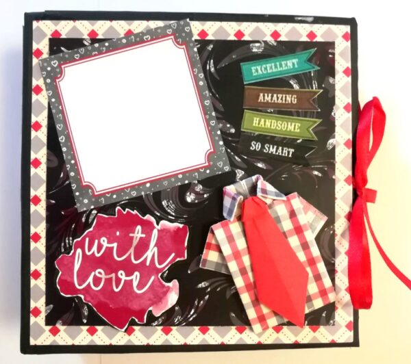 Male Theme Love/Birthday Handmade Scrapbook -D1 image