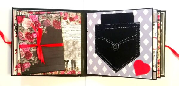 Male Theme Love/Birthday Handmade Scrapbook -D1 image