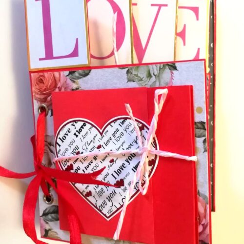 Love Valentine Mini Scrapbook Folder - D1 image