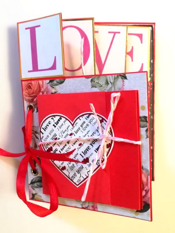 Love Valentine Mini Scrapbook Folder - D1 image Love Valentine Mini Scrapbook Folder - D1 image