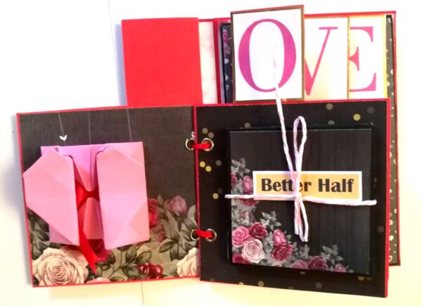 Love Valentine Mini Scrapbook Folder - D1 image Love Valentine Mini Scrapbook Folder - D1 image