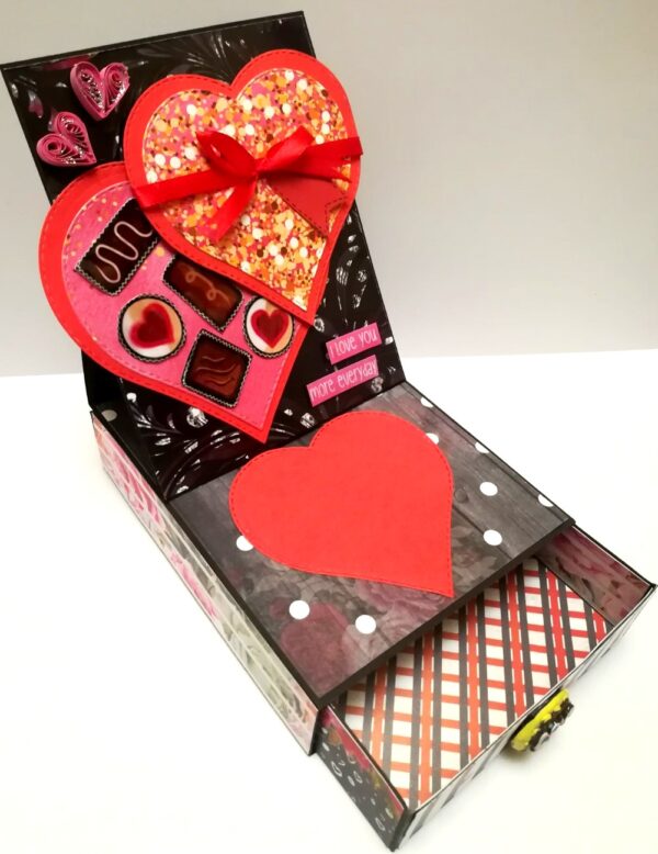 Chocolate Card With Drawer Gift Greeting Card - D26 image