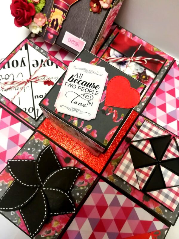 Love and Anniversary Theme Explosion Box - D3 image Love and Anniversary Theme Explosion Box - D3 image