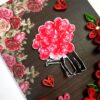 Quilled Red Flowers Corner Couple Card -D4 image