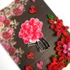 Quilled Red Flowers Corner Couple Card -D4 image
