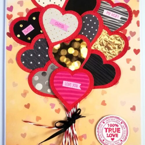 Hearty Balloons Love Greeting card image