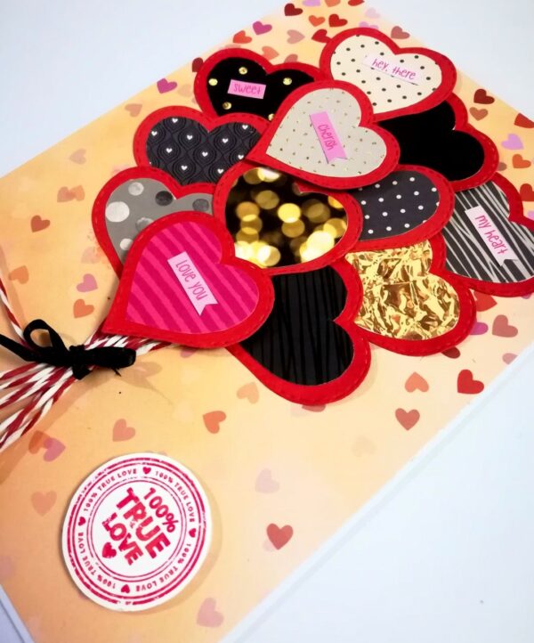 Hearty Balloons Love Greeting card image