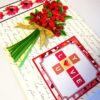 Red Quilled Flower Bouquet Greeting Card - D1 image Red Quilled Flower Bouquet Greeting Card - D1 image