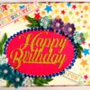 Happy Birthday Handmade Sparkling Scrapbook -D1 image