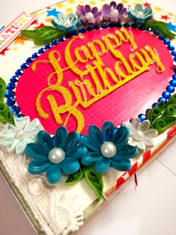 Happy Birthday Handmade Sparkling Scrapbook -D1 image