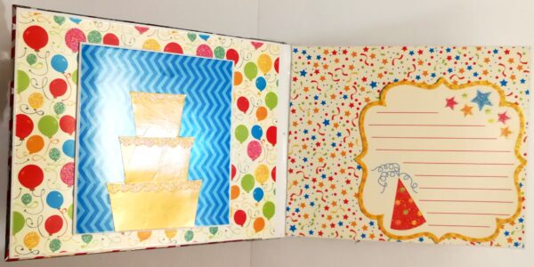 Happy Birthday Handmade Sparkling Scrapbook -D1 image