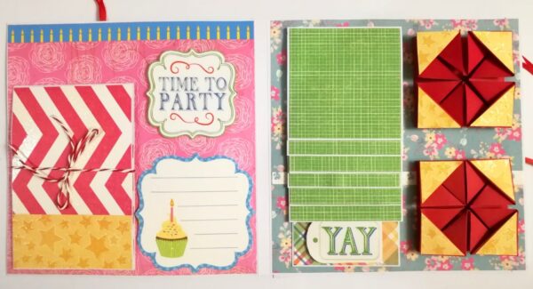 Sparkling Birthday Zigzag Mini Scrapbook -D2 image Sparkling Birthday Zigzag Mini Scrapbook -D2 image