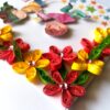Quilled Corner Flowers Birthday Greeting card - BIR1 image