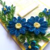Blue Quilled Flowers Greeting card - D4 image