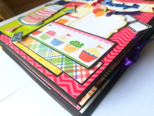 Happy Birthday Handmade Sparkling Scrapbook -D2 image