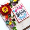 Quilled Corner Birthday Greeting Card - QMD1 image