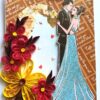 Quilled Flowers Couple Anniversary Greeting Card image