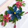 Blue and Pink Quilled Flowers Greeting Card image Blue and Pink Quilled Flowers Greeting Card image