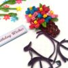Quilled Cycle With Flowers Birthday Greeting Card image