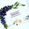 Purple Quilled Flowers Birthday Greeting card image Purple Quilled Flowers Birthday Greeting card image