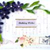 Purple Quilled Flowers Birthday Greeting card image Purple Quilled Flowers Birthday Greeting card image