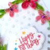 Sparkling Pink Quilled Birthday Card - PINKD1 image