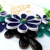 Blue Quilled Flowers Birthday Greeting card image Blue Quilled Flowers Birthday Greeting card image